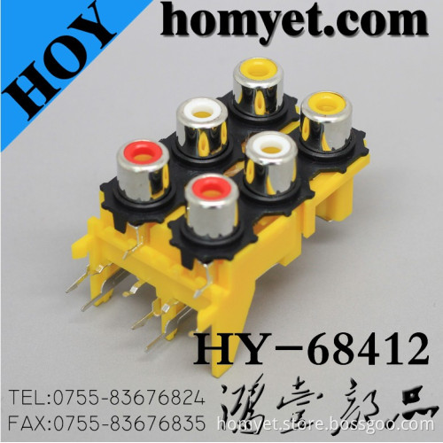 Six Holes Radio Corporation of American with Silvering in Yellow (HY-68412)